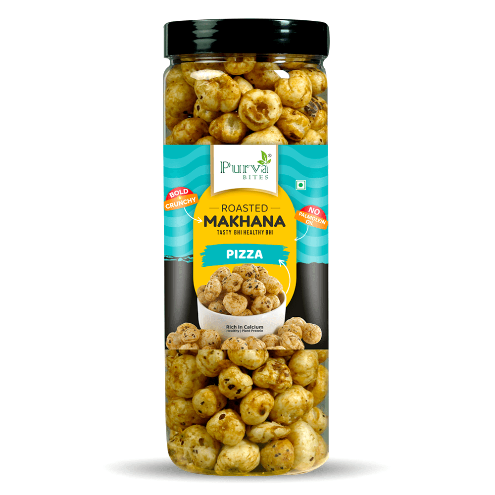 Pizza Makhana Snacks (Fox Nut) - 70g Pack - New Flavor – Purva Bites