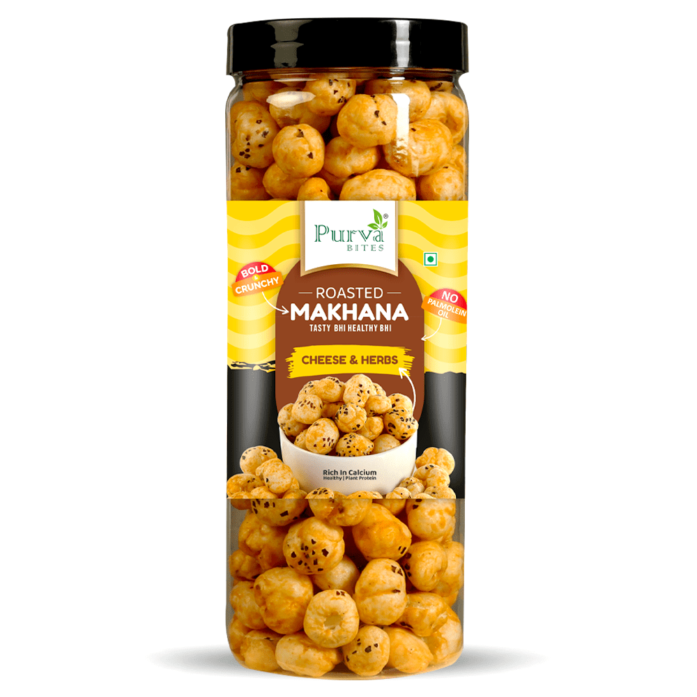 Delicious Cheese & Herb Roasted Makhana (Fox Nut) - 70g Pack