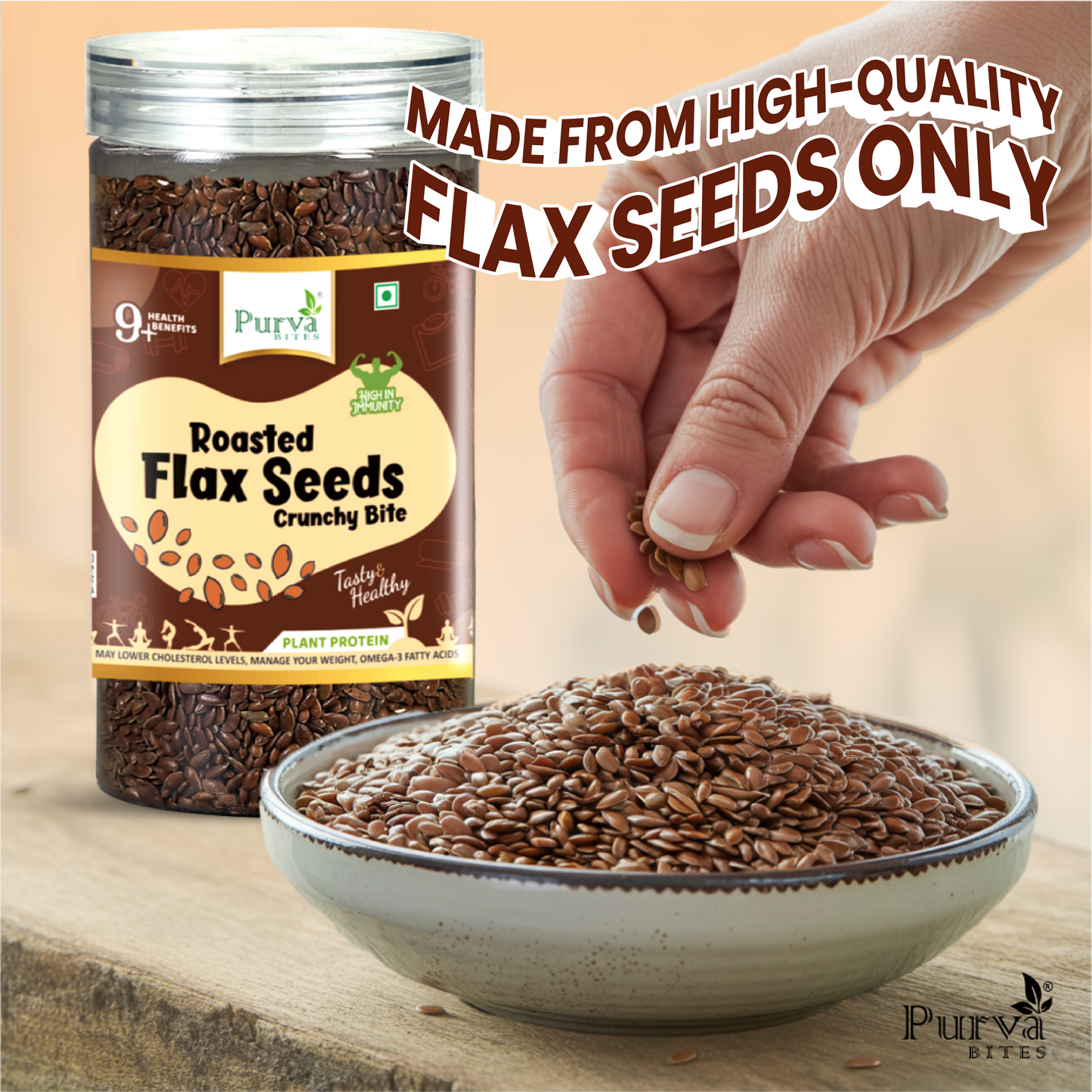 ROASTED FLAX SEEDS