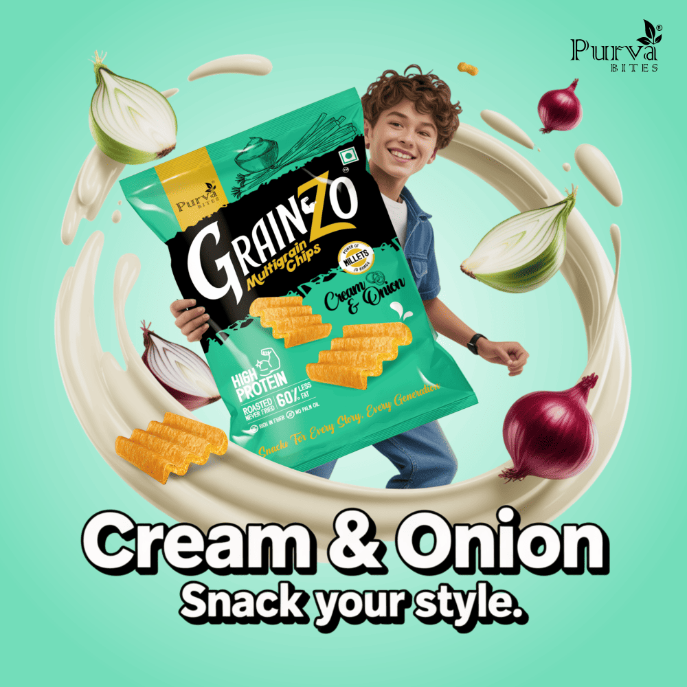 Grainzo Cream & Onion Multigrain Chips