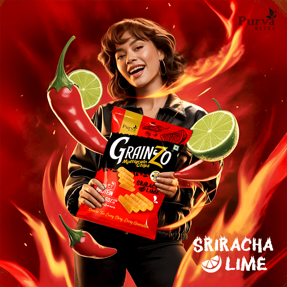 Grainzo  Sriracha Lime Multigrain Chips