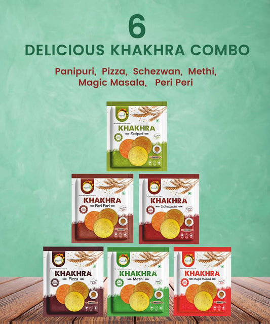 DELICIOUS KHAKHRA COMBO PACK OF 6