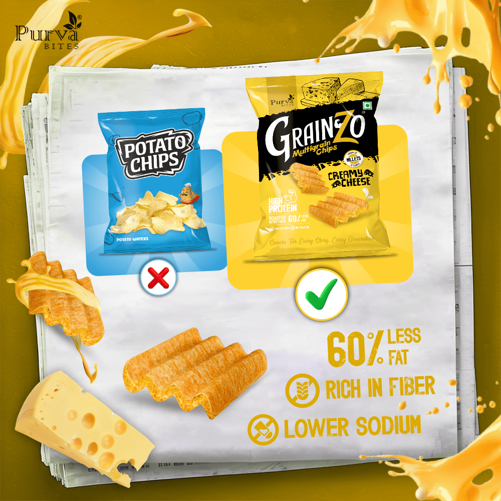 Grainzo Creamy Cheese Multigrain Chips