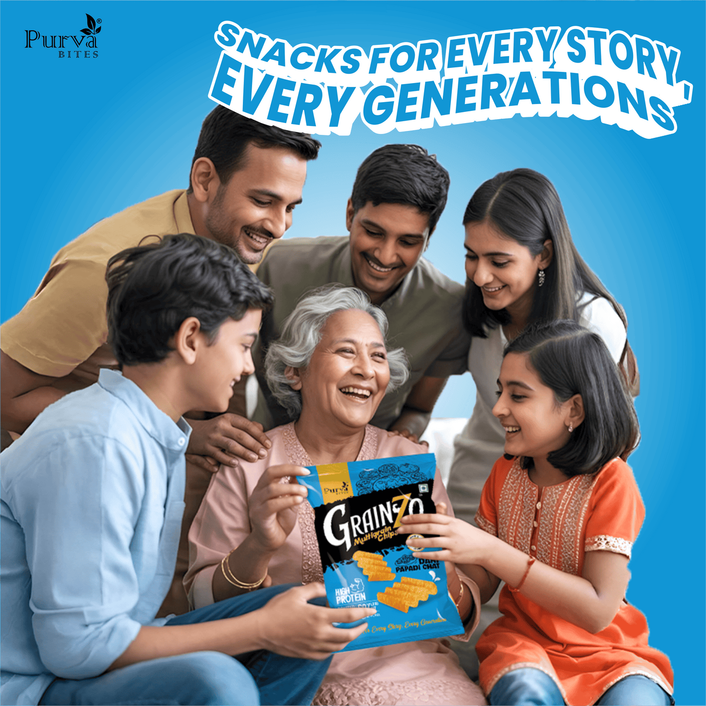 Grainzo Dahi Papadi Multigrain Chips