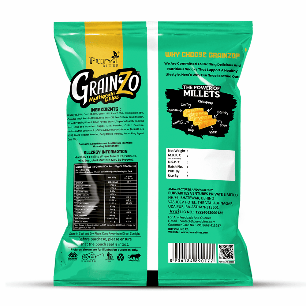 Grainzo Cream & Onion Multigrain Chips