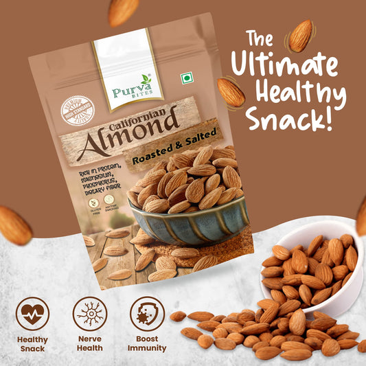 CALIFORNIA ROASTED & SALTED ALMONDS (BADAM)