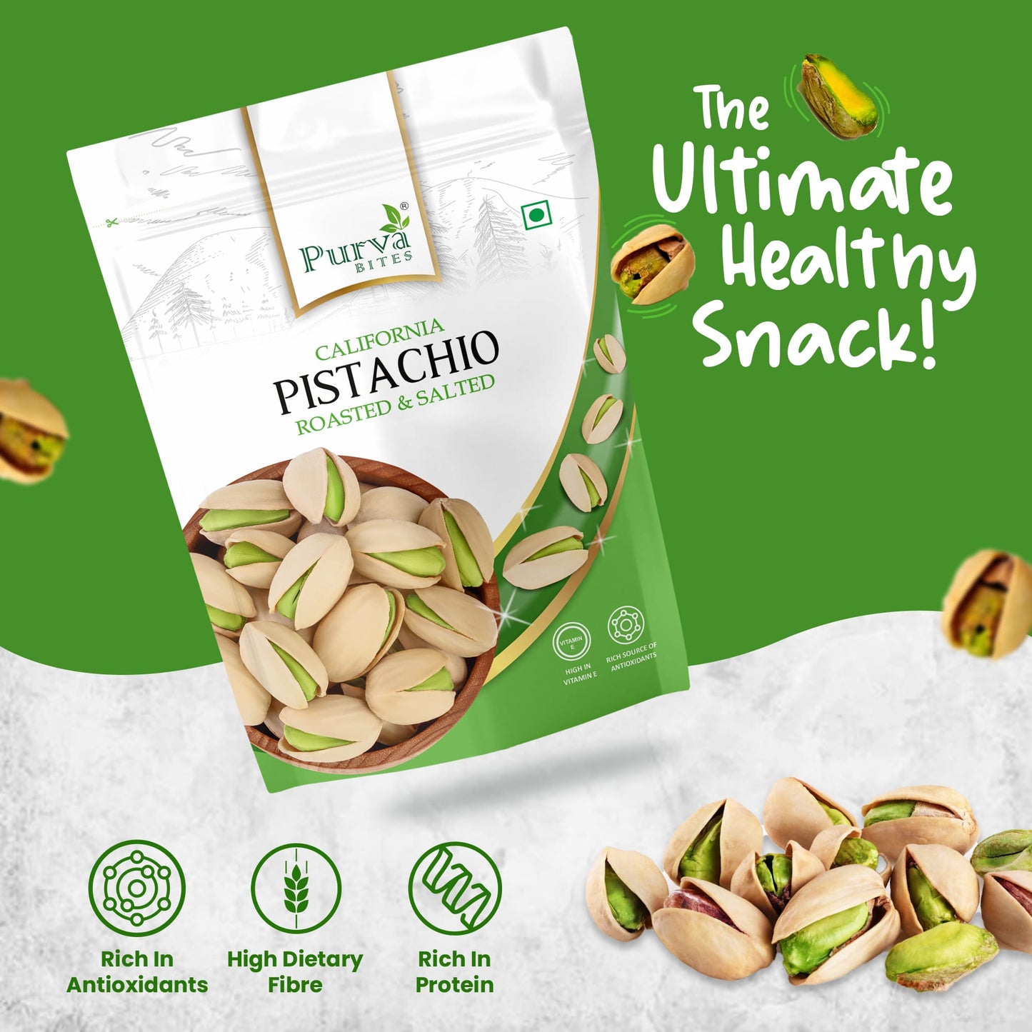 CALIFORNIA ROASTED & SALTED PISTACHIOS